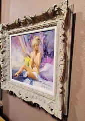 Howard Rogers – Blonde Playmate nude – Oil painting