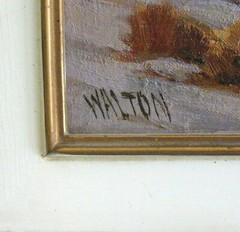 Walter Farrington Moses Framed Vtg. Orig. Desert Oil Painting – Mt. San Jacinto