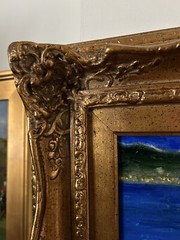 Oil On Canvas “moonlight Lady” Original By Robert Thompson Framed