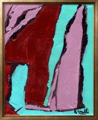 FINELLI Original Art 11×14 PAINTING ABSTRACT EXPRESSIONISM Signed Canvas COA G1J