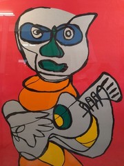 A-552 Karel Appel (Amsterdam, 1921 – Zurich, 2006) Serigraphy On Paper, Red