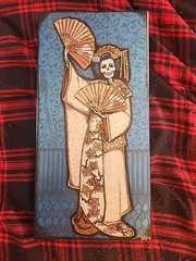 Pamela Enriquez Courts La Geisha Muerta 2 Original Mixed Media Artwork Painting