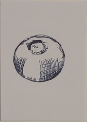 ACEO Original Blueberry Fruit Mini Art Pen Sketch
