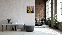 Vibrance of Kathakali, Acrylic on Canvas, 12″ x 12″, Acrylic On Canvas, Unframed