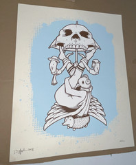 Jeremy Fish „Seasons of Change“ screen print set /100,2008 signed. w/ some wear