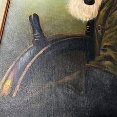 Vintage Kim Benson Sea Captain Oil On Canvas Original Painting Framed 27″ x 31″