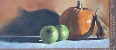 Excellent Contemporary O/C Still Life Signed Hibert, Gallery Label