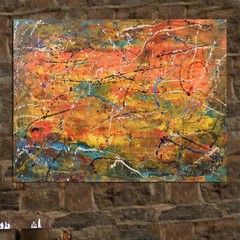 Pollock/Richter style￼ Professional Painting 81” X 62”(6ft 9in)Abstract Modern