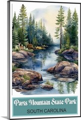 Paris Mountain State Park South Carolina Art Canvas Wrap Or Travel Poster art