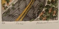 Watercolor Artist Proof „Road“ Signed by Artist on Art Card Stock 3-18″ x 4-1/8″
