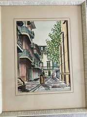1959 New Orleans Streetscape, Watercolor Painting signed by William Collins