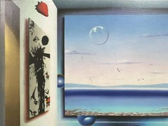 Ferjo Room Window Ocean View, Giclee on Canvas 2001