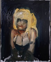 MQ963 Stretched Canvas Frame / Unframed Handmade Abstract Girl Oil Painting Art
