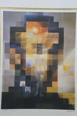 Salvador Dali Abraham Lincoln in Dalivision Optical Illusion Lithograph 32″