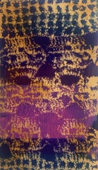 Original Abstract Acrylic Painting “Royal Strata“ 3×5 Blue Purple Gold Wall Art