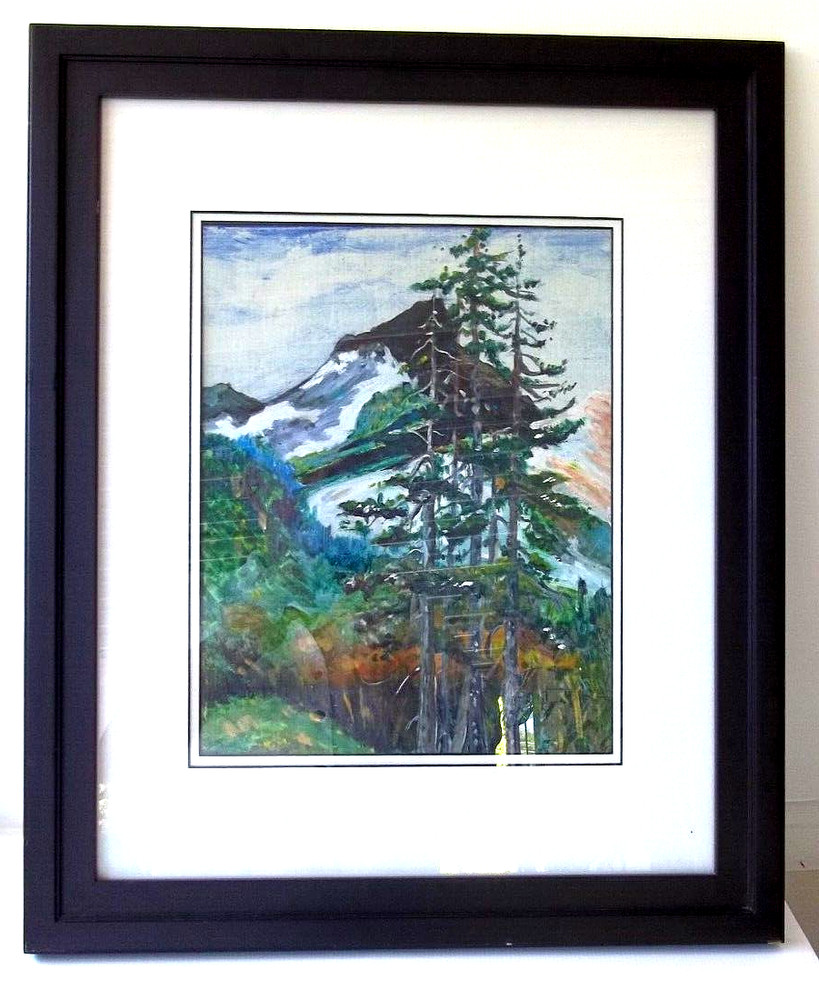 Framed Oil Painting „The Sierras“ Landscape / impressionism plein air