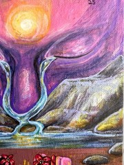 Original acrylic painting sold by artist 8 x 6 inches