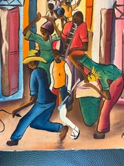 Original Caribbean Painting – Dance Parade on Stretched Canvas – Artist Signed