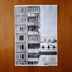 Cityscape Painting Original Art City Art Wall Decor Watercolor Painting
