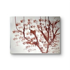 Autumn Whisper Original Tree Painting 18×24 Sepia Botanical Minimalist Art