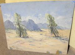 California Palm Desert vintage painting listed artist Farris Wheeler