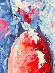 Candy Red Oil Painting 10x15cm Kitchen Art Sweets Painting on Painting Board