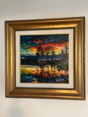 DANIEL WALL FRAMED AND SIGNED HAND-EMBELLISHED GICLEE