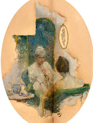 Harper’s Bazaar Original Interior Illustration by Frank Street 1919