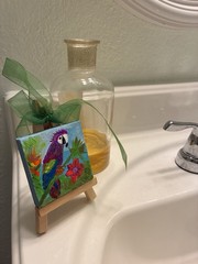 BLESSED#1464 Neon Pottery Sale Canvas Mini 2.5×2.5 Original Art magnet