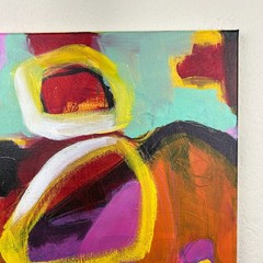 Modern Abstract Painting Original Art Acrylic on Canvas Signed