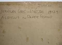 MCM 60s Modernist Expressionism Painting Jamaican Black Girls Kingston Jamaica