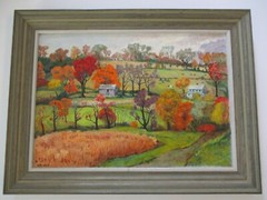 EDE ELSE OIL PAINTING MID CENTURY MODERN IMPRESSIONISM REGIONALISM LANDSCAPE COW