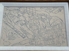Jo Cain PAINTING ANTIQUE WPA MURAL STUDY LISTED Medical Science Technology