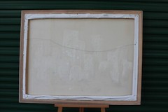 Mid-20th Century IMPASTO Abstract Buildings Oil Painting FRANK WALCUTT