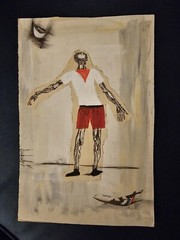 Acrylic on cardboard Juan Karlos cuban art 10×7 In T: „Anatomia“