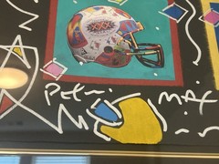 Original Peter Max Painting Dallas Cowboys Super Bowl XXX 1996 Football