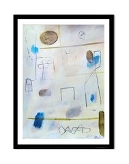 Elvi Original Abstract art on paper 8×10 acrylic signed original painting modern