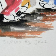 Ken Touzet Signed Watercolor Art New Orleans Jazz Preservation Hall Vtg Art