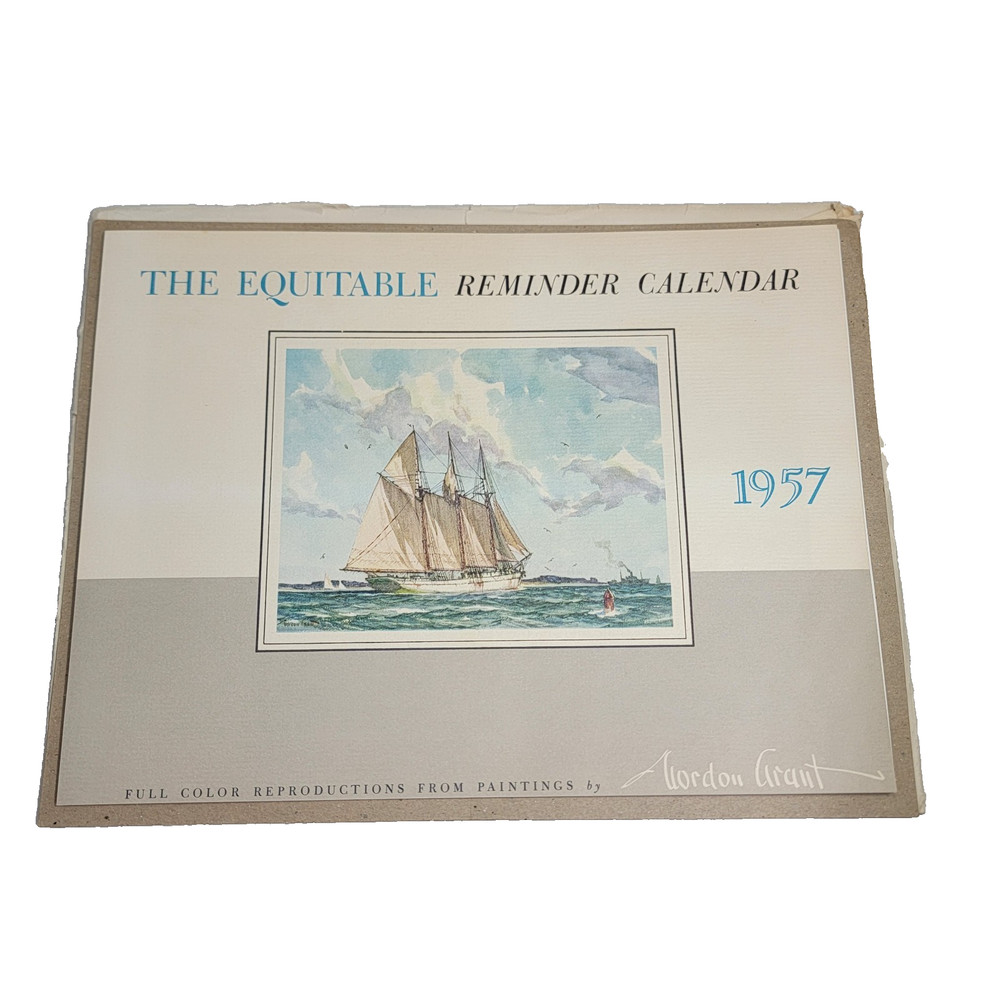 1957 Reproduction Watercolors by Gordan Grant „The Equitable Reminder Calendar“
