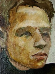 Ukrainian Soviet Oil Painting cubism portrait avant-garde puppeteer marionette