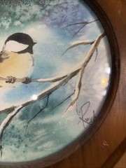 Vintage Framed Bird Water Color Paintings Signed By Roesch