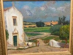 Georges Andre Klein (French 1901-1992) Portuguese Village with Church O/C Signed