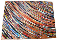 „Rings of Saturn“ 18″x14″ Museum Abstract by American Artist Leng