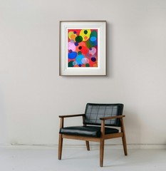 Mid Century Modern Abstract Acrylic Painting Colorful Art Original 11×14
