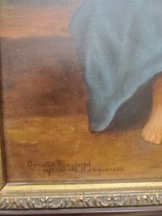 Signed Donata Mayford After William Bouguereau Girl Oil Painting On Board