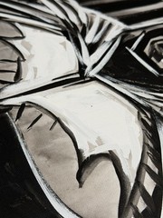 Unique Dark Knight Batman Portrait – 20×16″ Acrylic Painting On Stretched Canvas