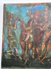 Russian Surrealist Painting Large Expressionism Listed Andrei Medvedev Modernist