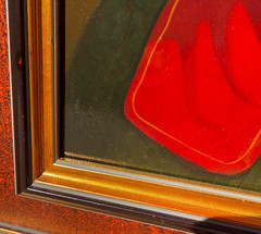 William Bill Sala Surrealsit Artist Painting Of Jester Framed