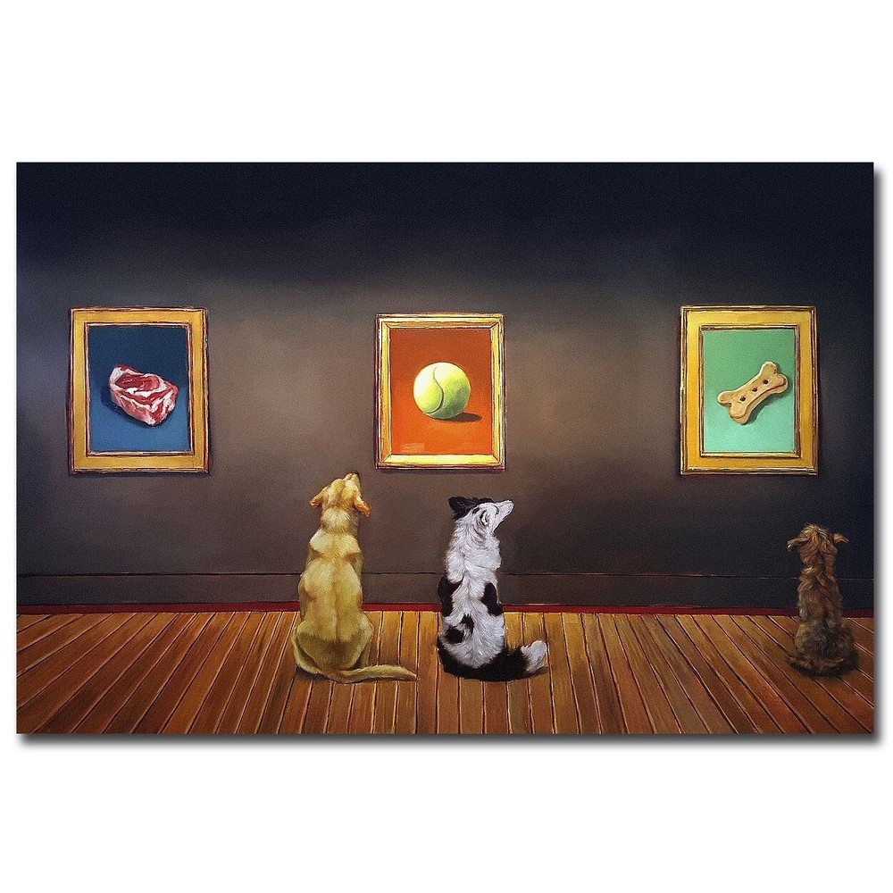 Dog Museum by Lucia Heffernan Gallery-Wrapped Canvas Giclee Art (24 in x 36 in)