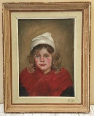 Hippolyte Boulenger (1837-1874) Child Portrait Millet Corot Miserabilism